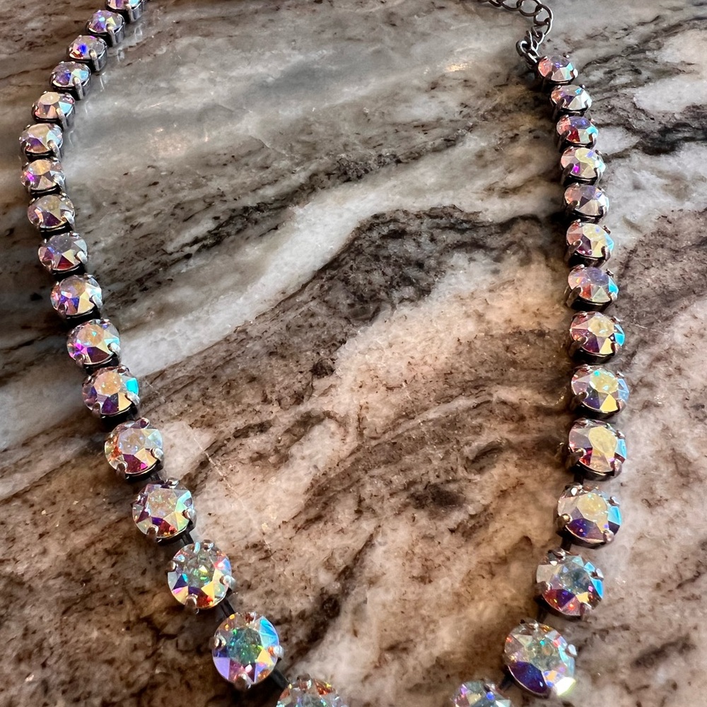 Elegant Silver Crystal Necklace